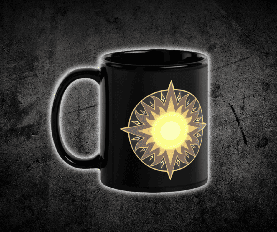 Artorian's Sun Black Glossy Mug
