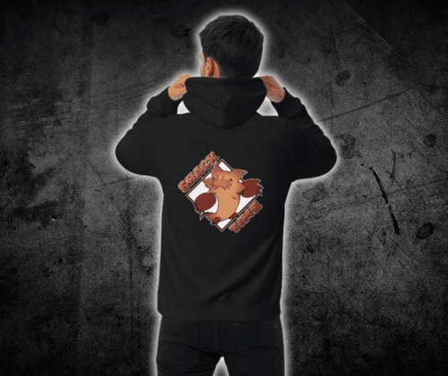 Fievil Raglan Hoodie with Embroidered Sleeve
