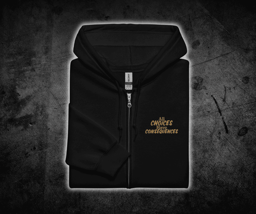 Unbound Unisex zip hoodie with embroidery