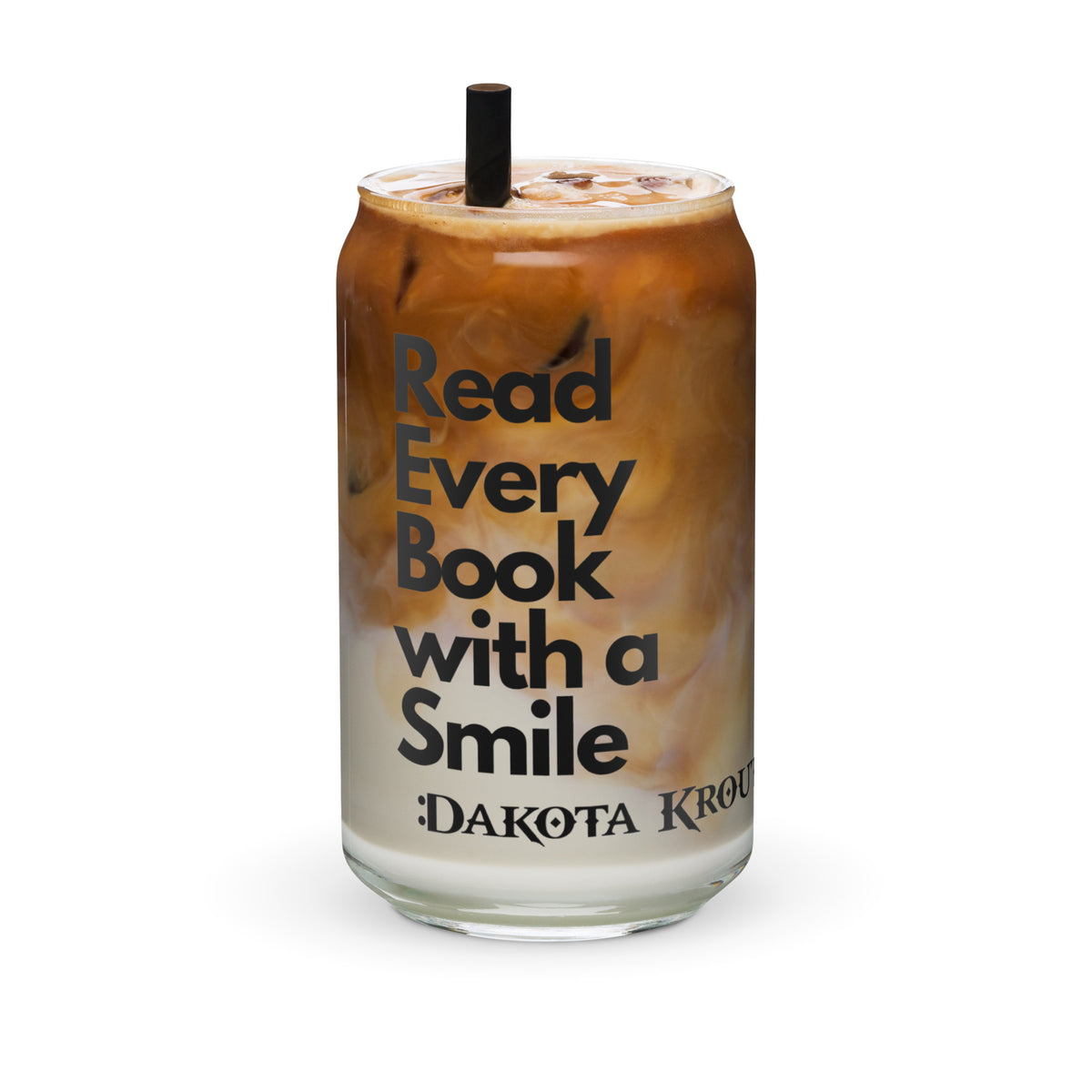 Read Every Book with a Smile glass