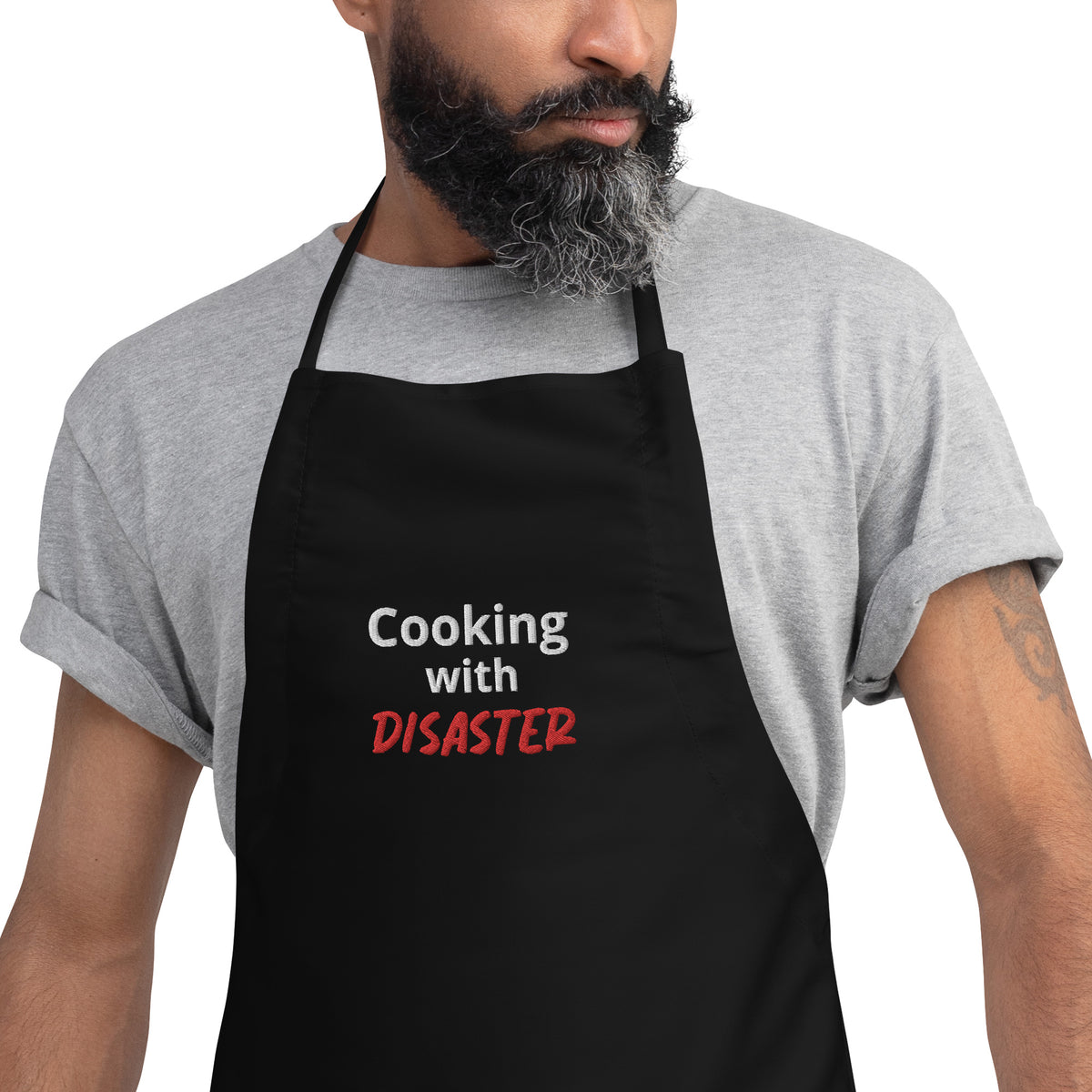 Embroidered Apron: Cooking with Disaster