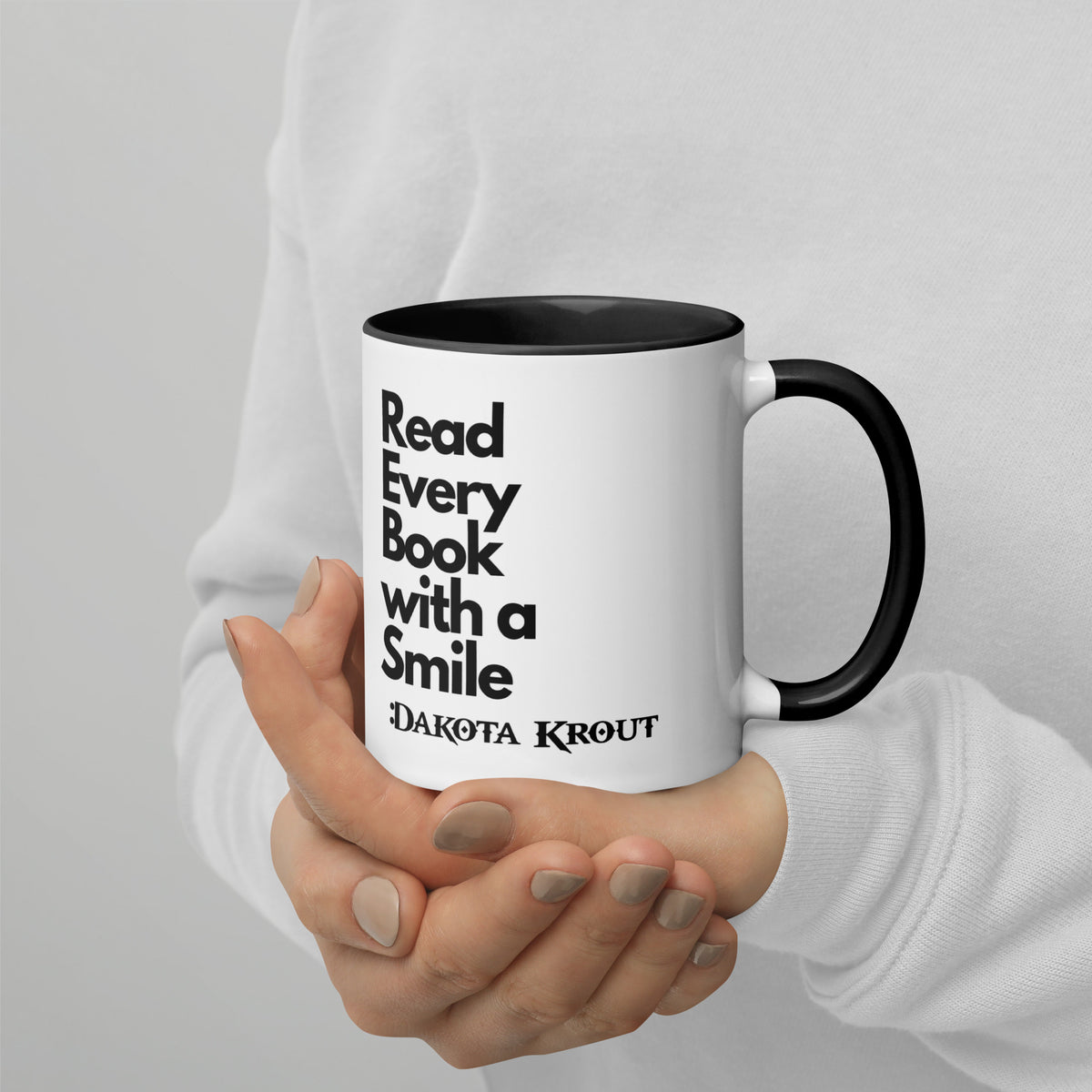 Read Every Book with a Smile mug
