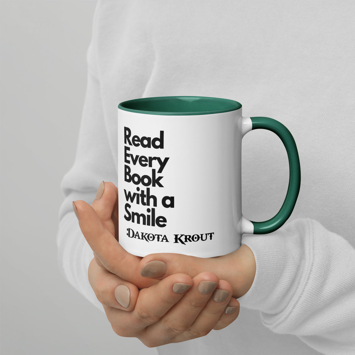 Read Every Book with a Smile mug