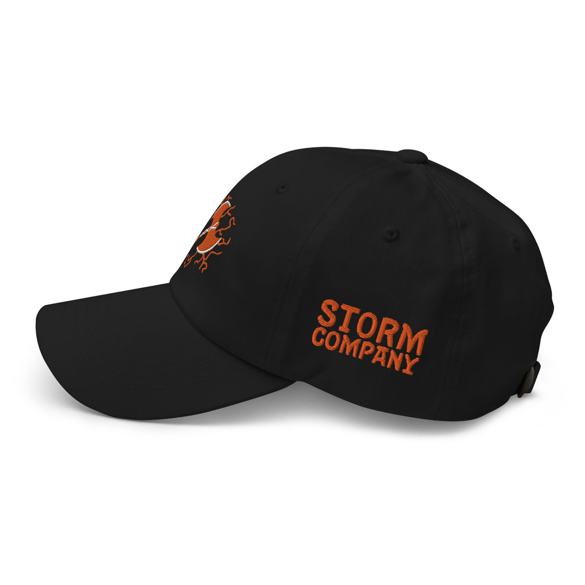 Storm Company in Orange Dad hat