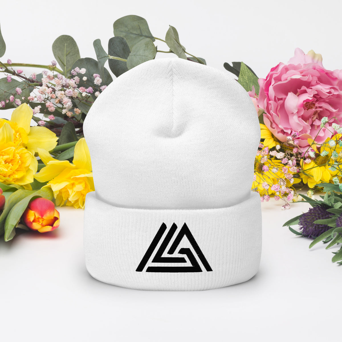MDP White Cuffed Beanie